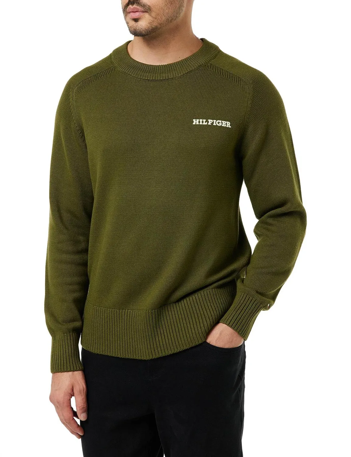 Tommy Hilfiger maglione uomo XS blu Deep Indigo girocollo
