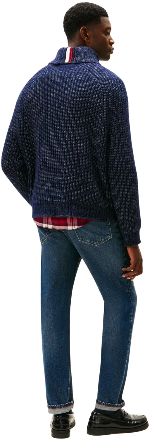 Tommy Hilfiger 2-Tone Chunky Rib MW0MW28110 pullover XXL collo alto