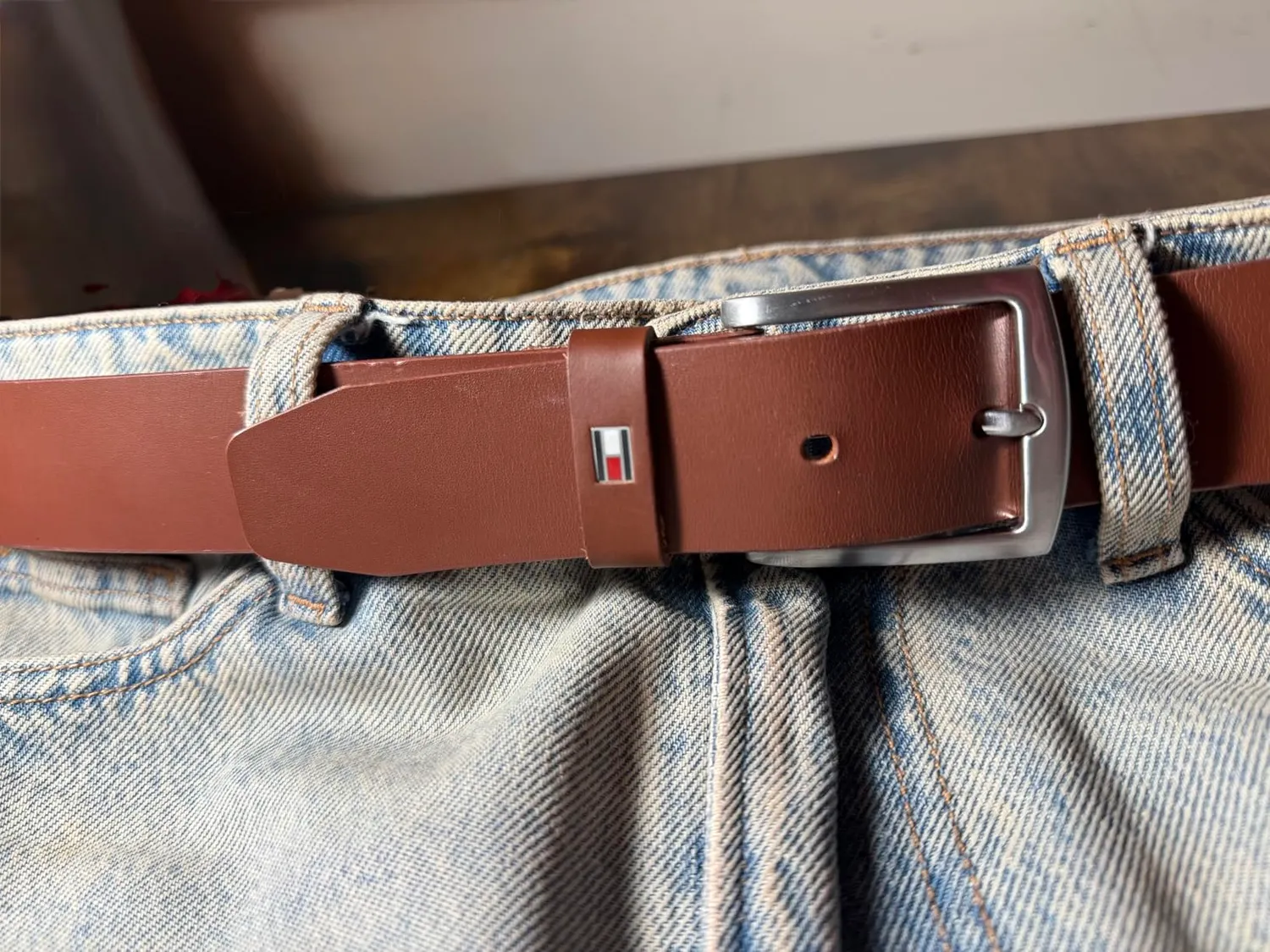 Tommy Hilfiger New Denton 3.5 Cintura Uomo 95 Pelle
