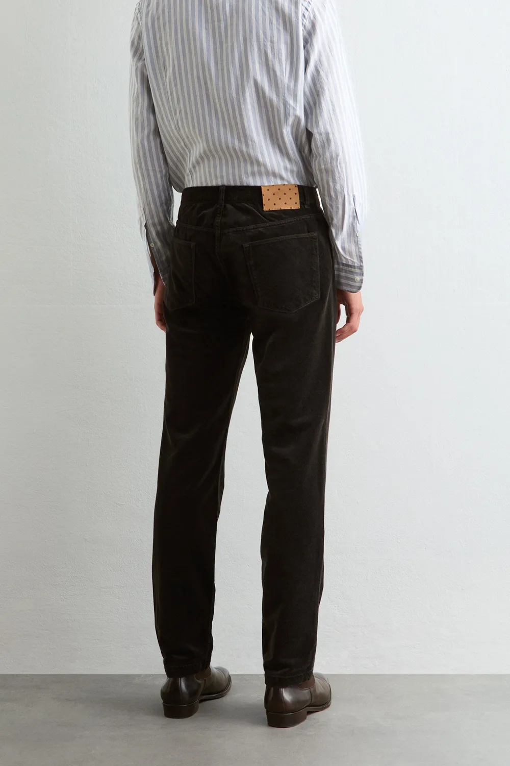 Massimo Alba Alunga pantaloni velluto chicory coffee