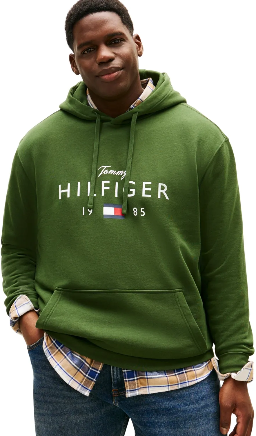 Tommy Hilfiger Big Hilfiger MW0MW42997 felpa cappuccio blu