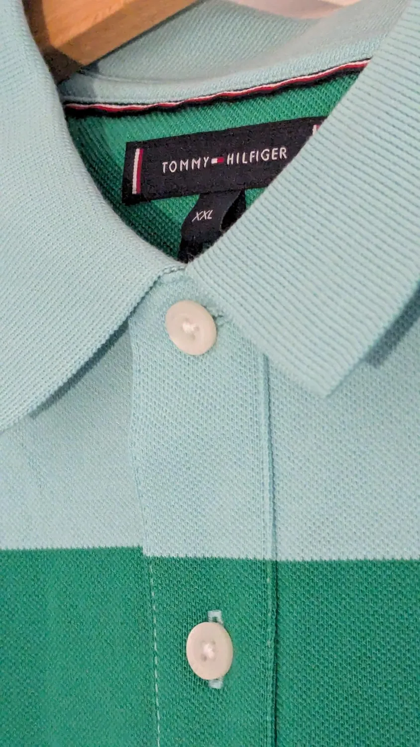 Tommy Hilfiger Block Stripe MW0MW39045 polo uomo L a righe
