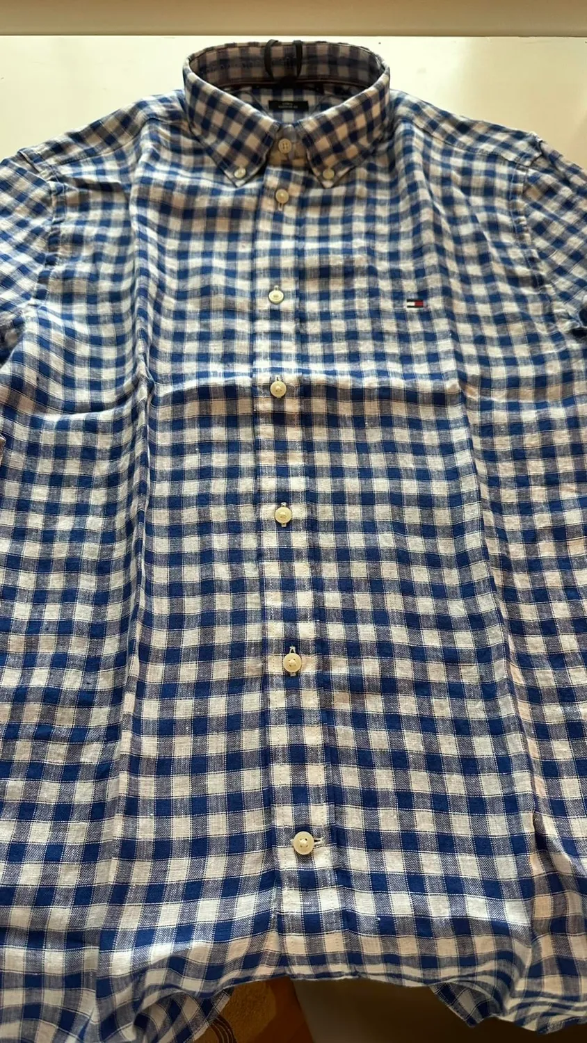 Tommy Hilfiger Linen Gingham MW0MW42401 camicia quadri