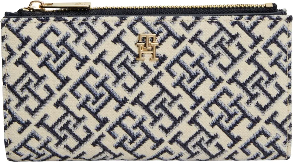 Tommy Hilfiger TH Icon AW0AW19003 Portafoglio Donna Blu Jacquard