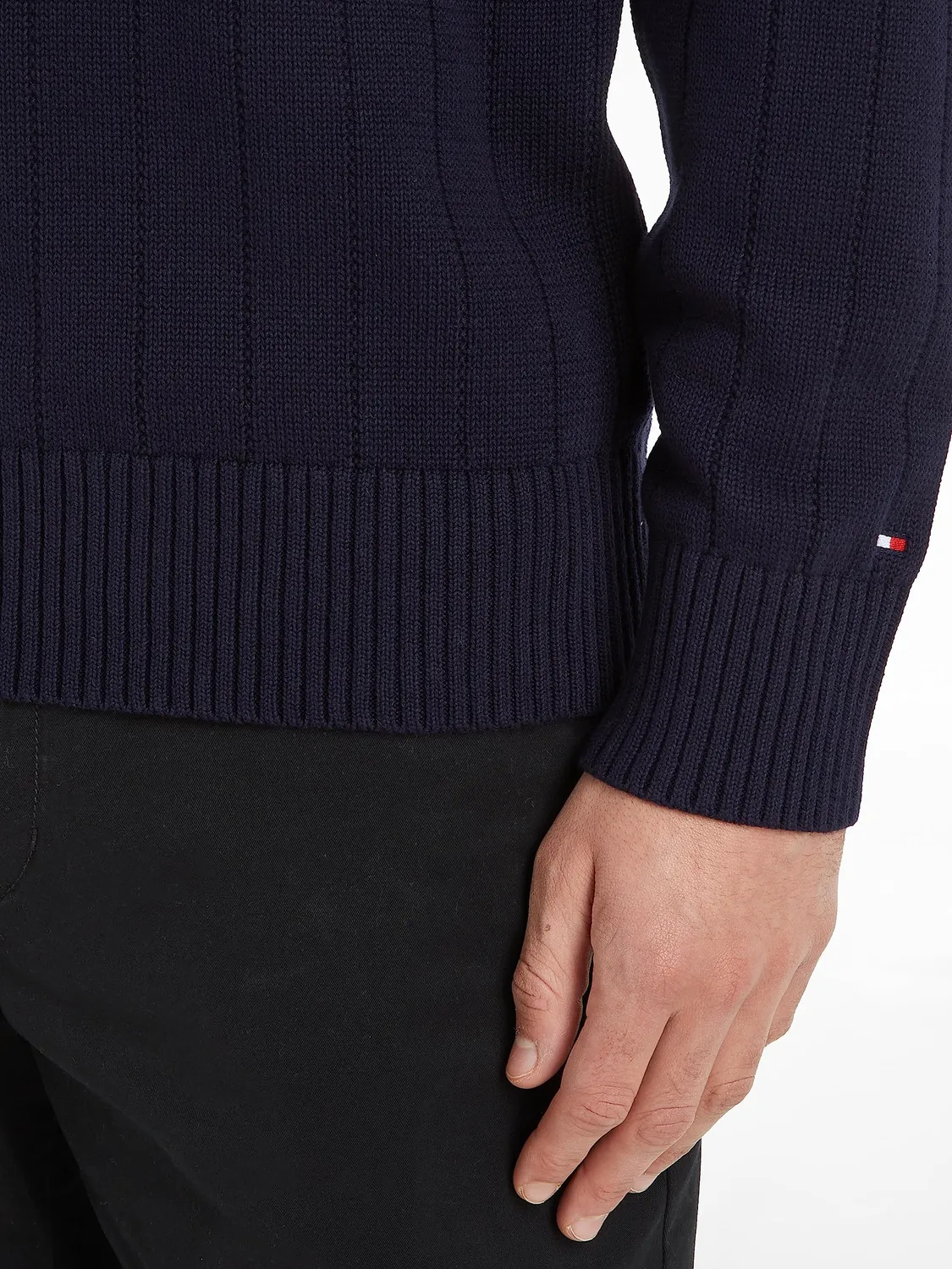 Tommy Hilfiger Colourblock MW0MW33094 Maglione Uomo XS Bianco