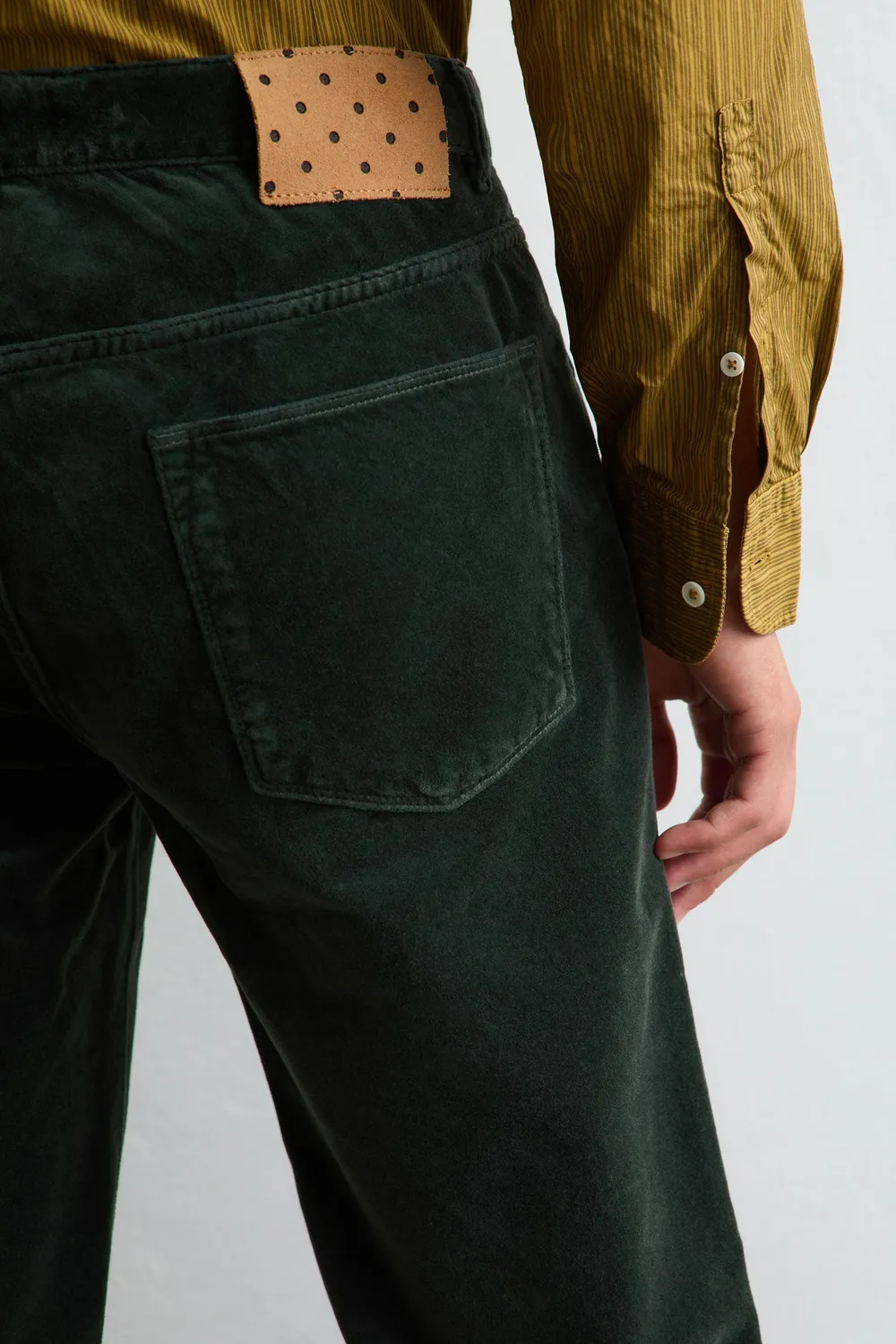 Massimo Alba Alunga pantaloni uomo Forest Night slim