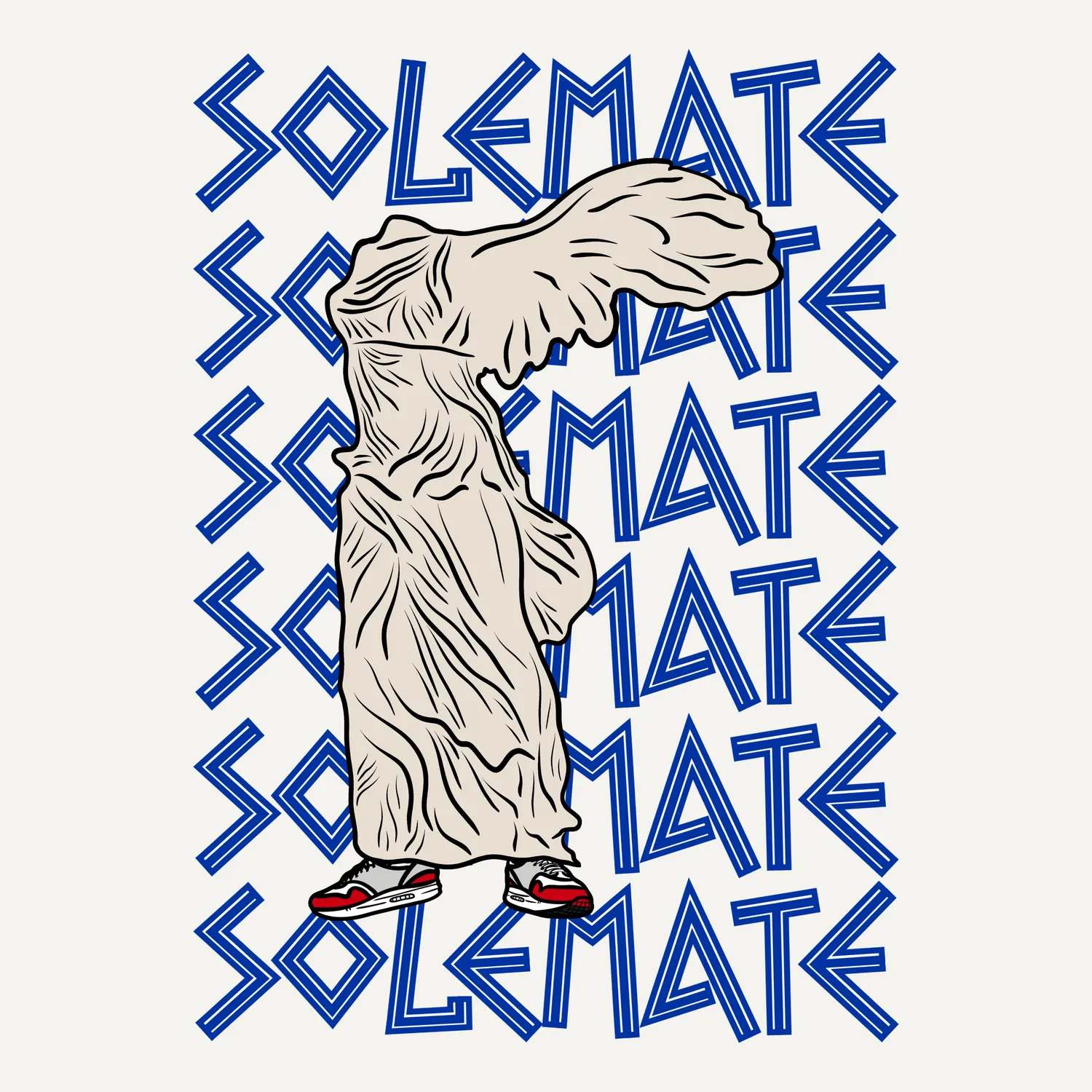 Solemate Icons Greek Victory felpa panna cotone bio