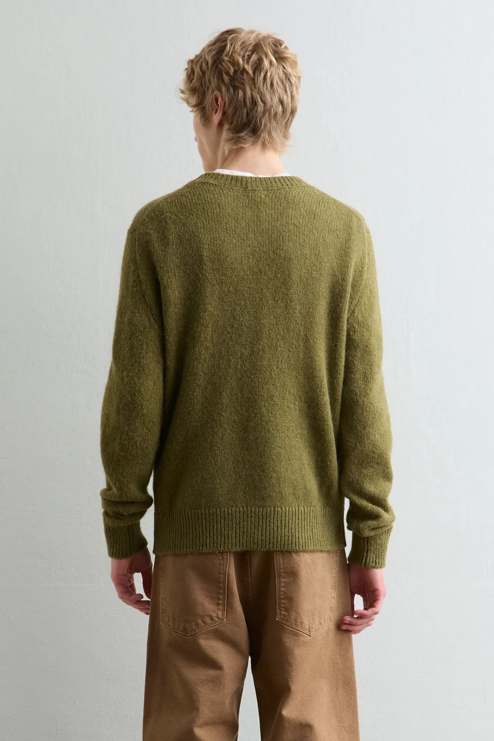 Massimo Alba Bruce maglione alpaca olive