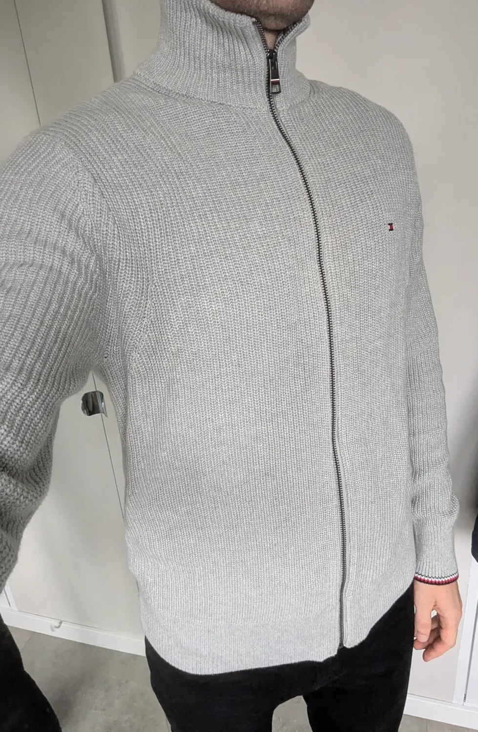 Tommy Hilfiger RWB Rib MW0MW41517 maglione uomo L con zip