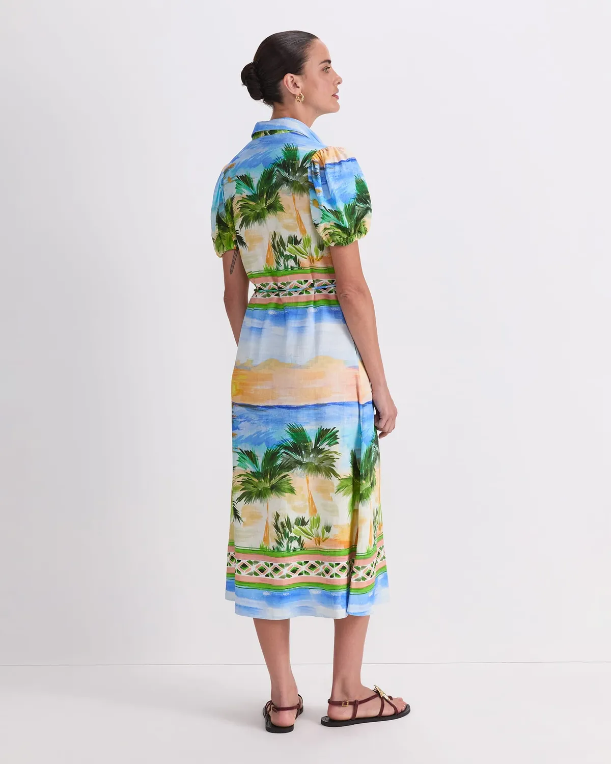 Sportscraft Sunset Palm vestito lino donna