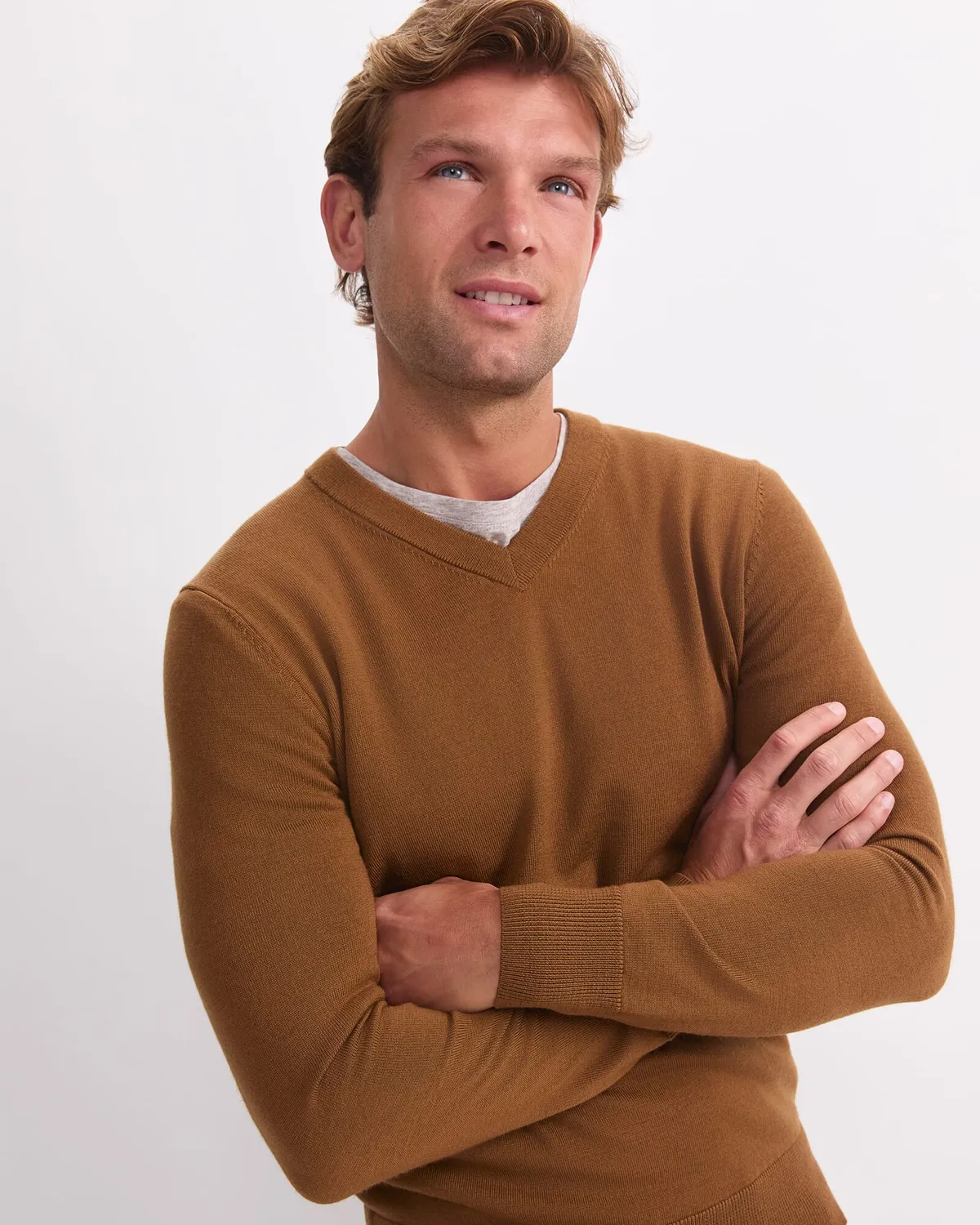 Sportscraft Merino V-Neck maglione uomo lana merino