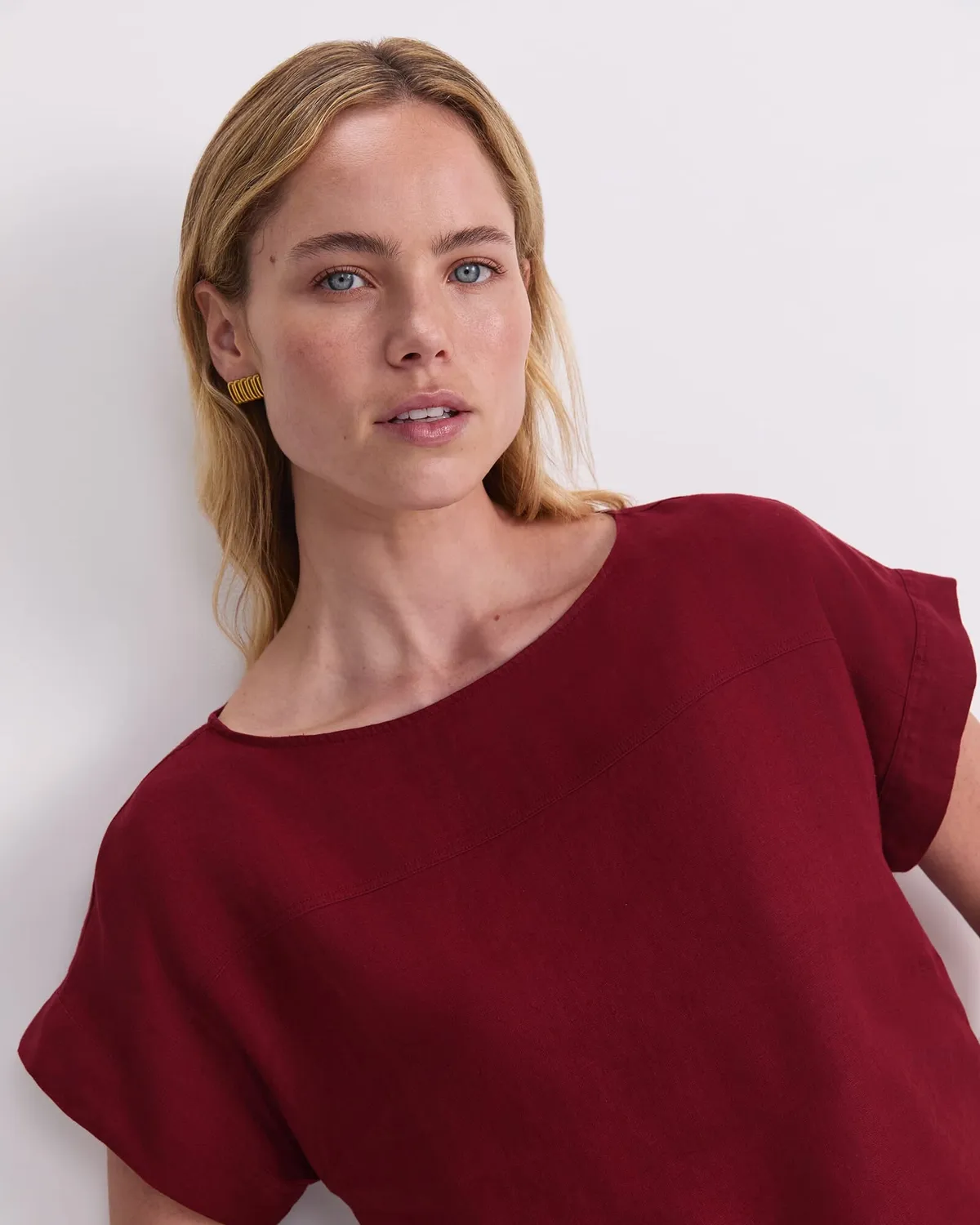 Sportscraft Dahlia Shell Top lino donna