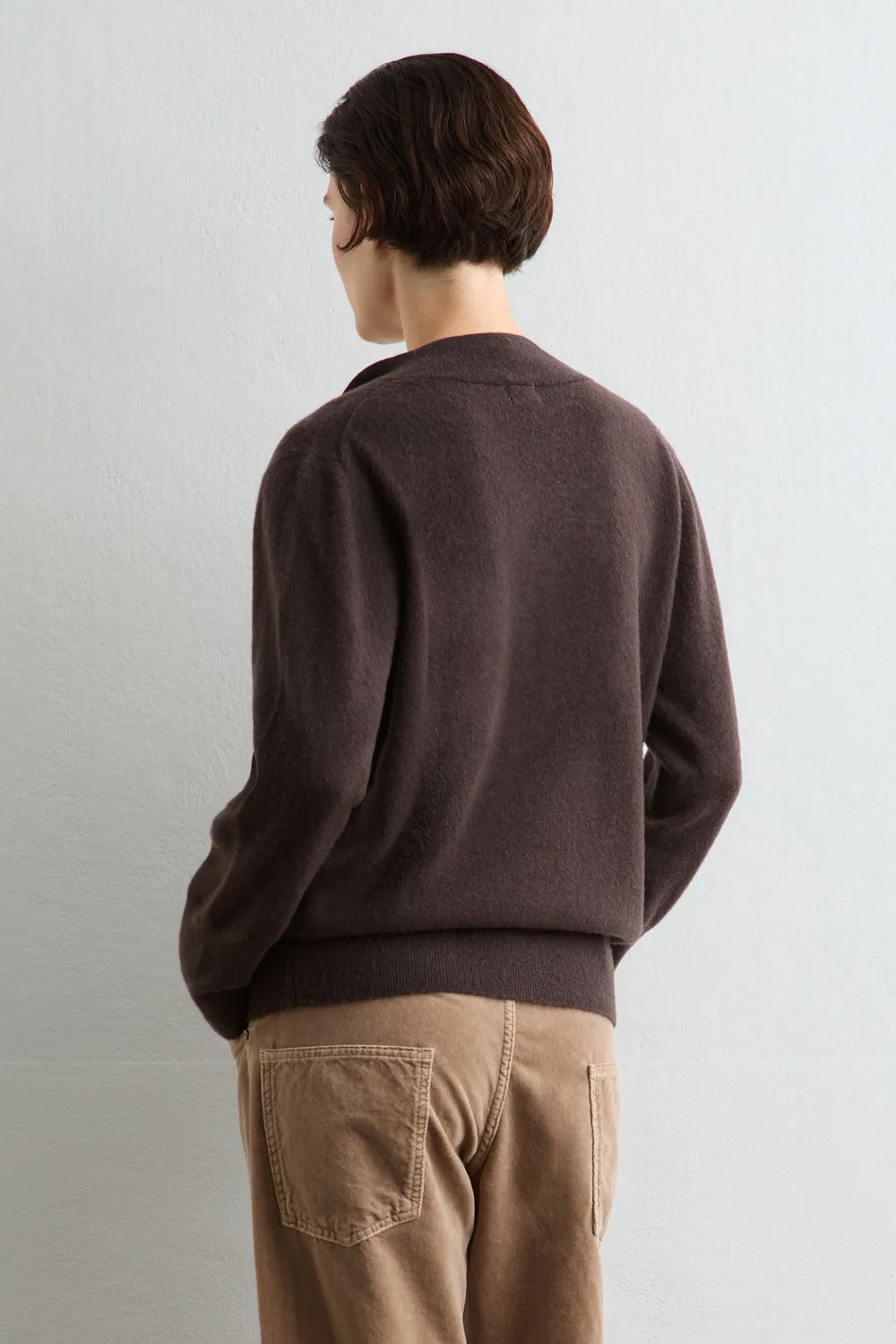Massimo Alba Lucy polo cashmere chicory coffee boxy