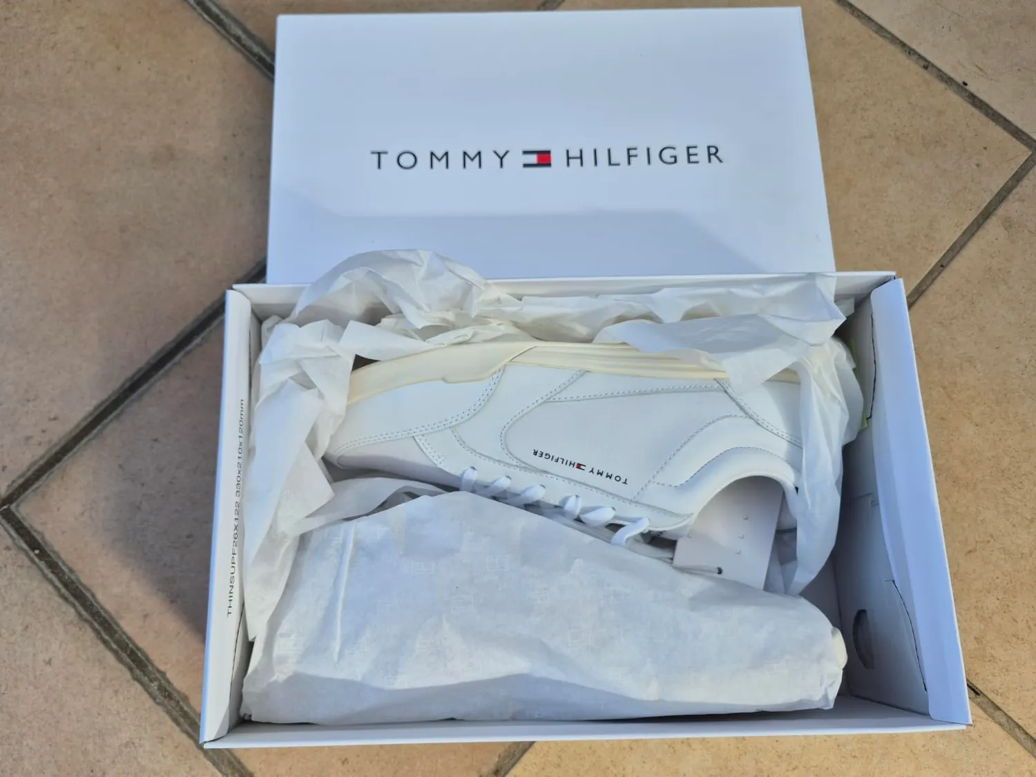 Tommy Hilfiger Cupsole Sneakers Uomo 43 Pelle Bianco Basse