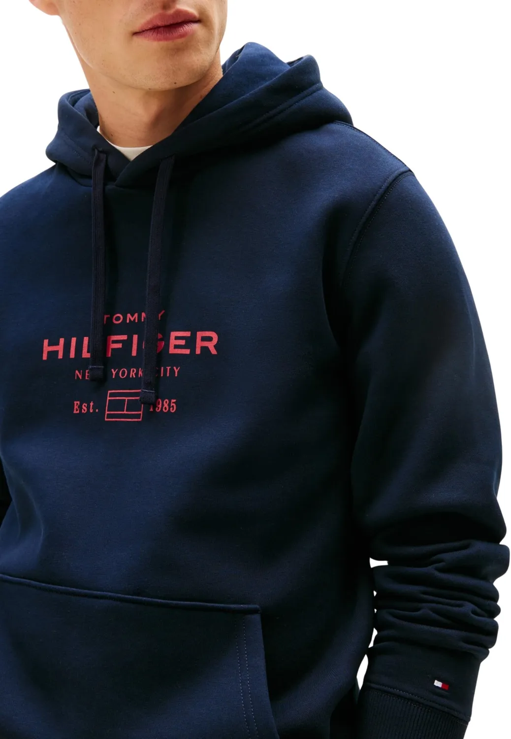 Tommy Hilfiger Oval Graphic felpa cappuccio uomo nera