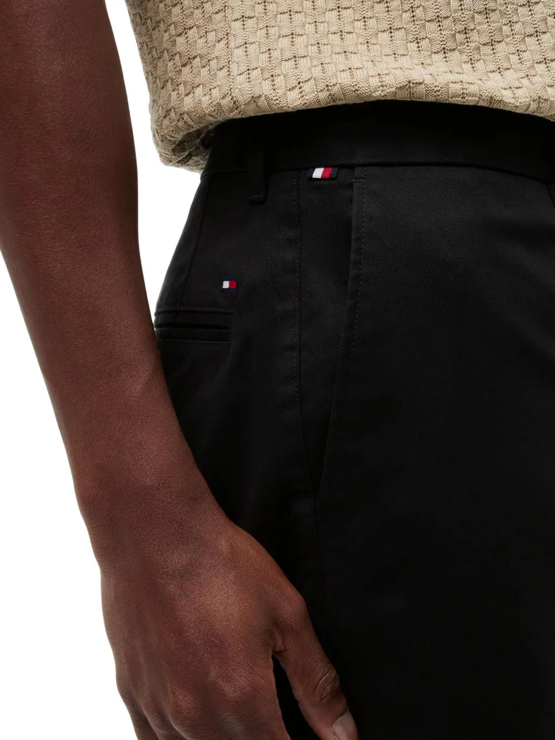 Tommy Hilfiger chino uomo 32W/32L nero dritto