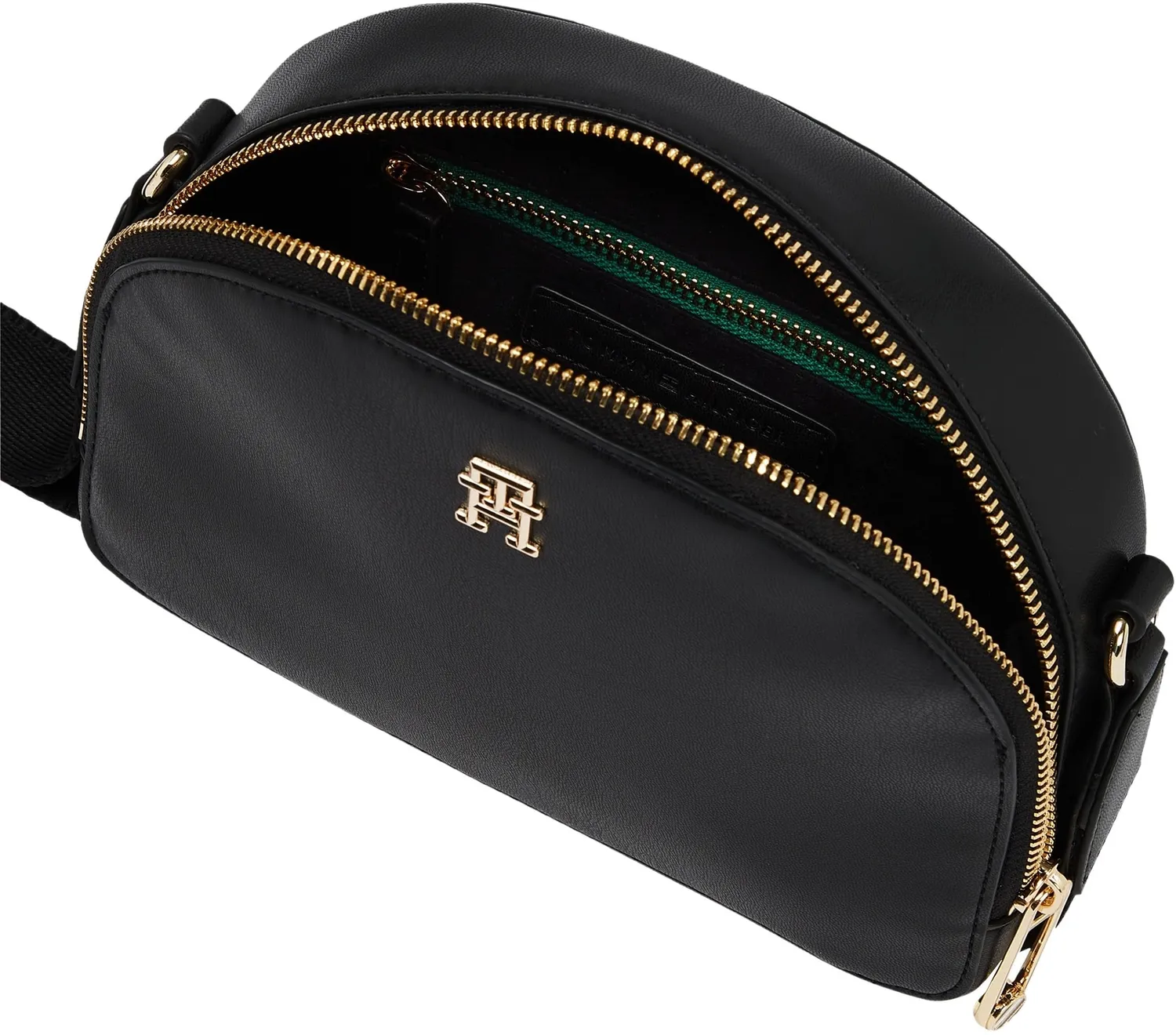 Tommy Hilfiger Half Moon Crossover tracolla nera piccola