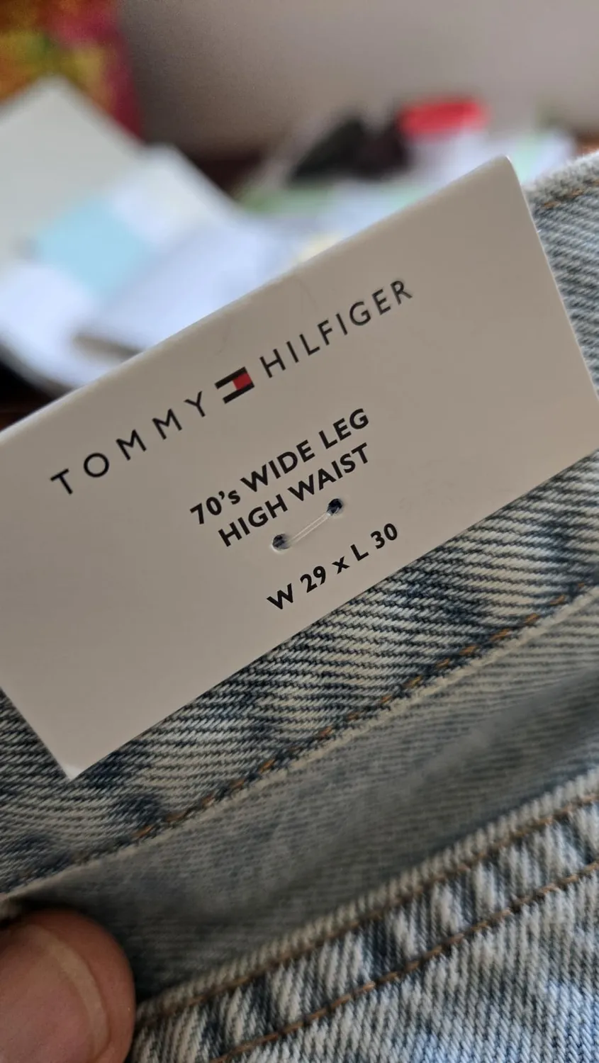 Tommy Hilfiger DNM Eve 70's Wide Leg jeans donna 30W/30L vita alta