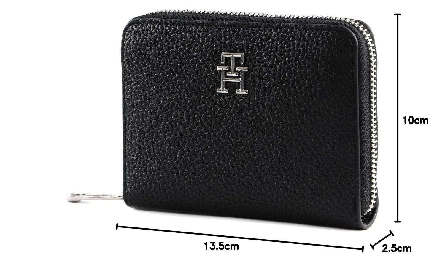 Tommy Hilfiger TH Emblem portafoglio donna nero piccolo
