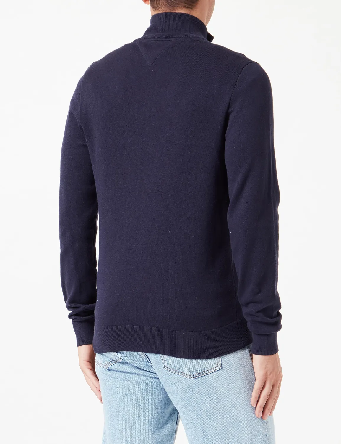 Tommy Hilfiger maglione uomo girocollo dark grey heather cotone