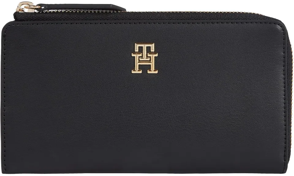 Tommy Hilfiger Slim Grande portafoglio donna nero con zip