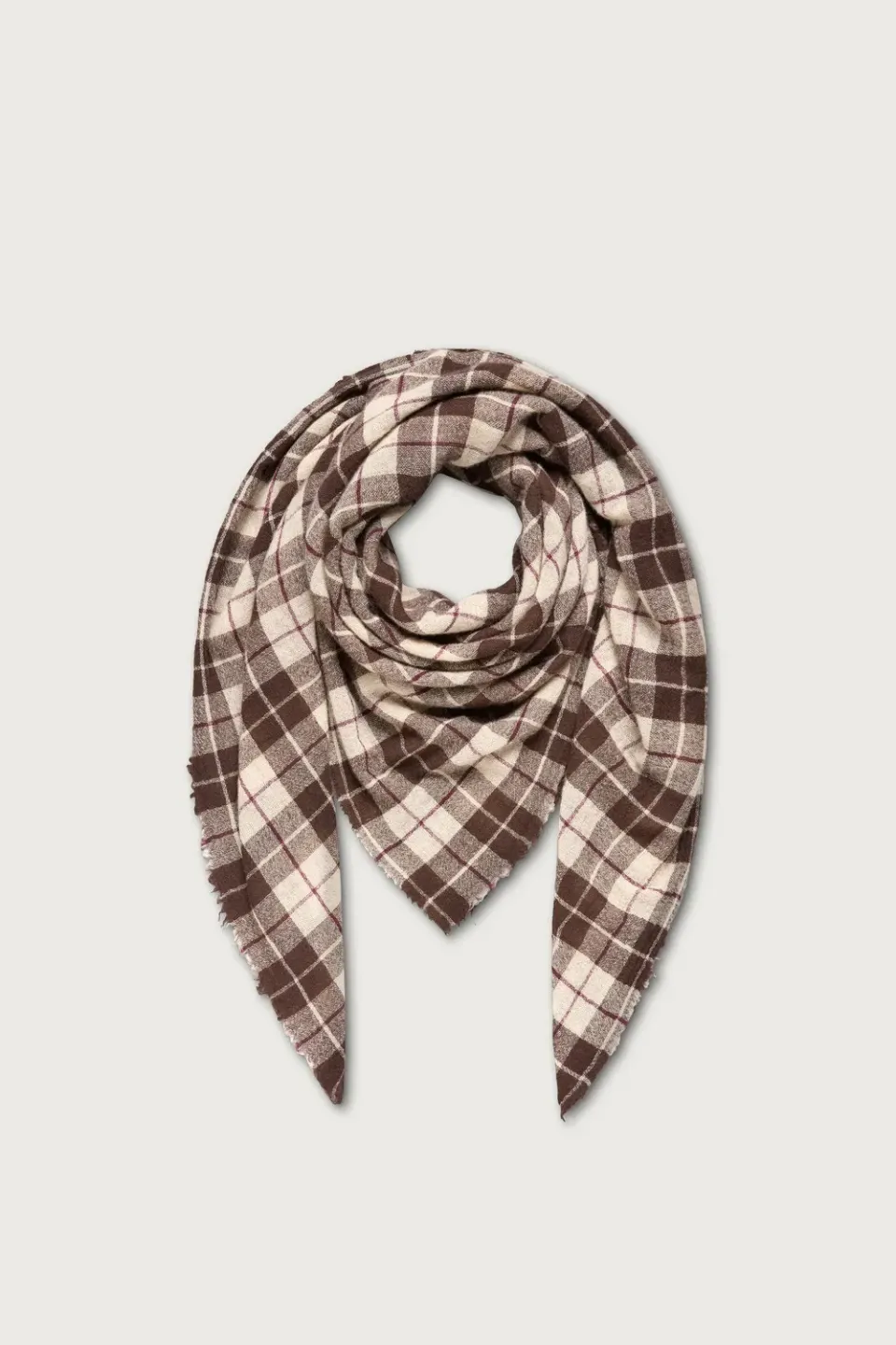 Massimo Alba Jessie sciarpa cashmere quadri brown