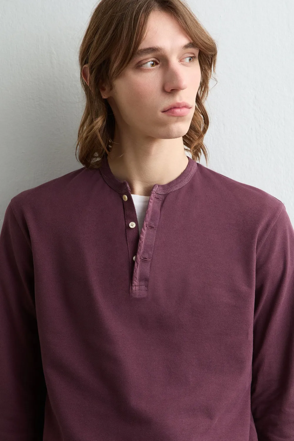 Massimo Alba Manchester maglia serafino rossa cotone cashmere
