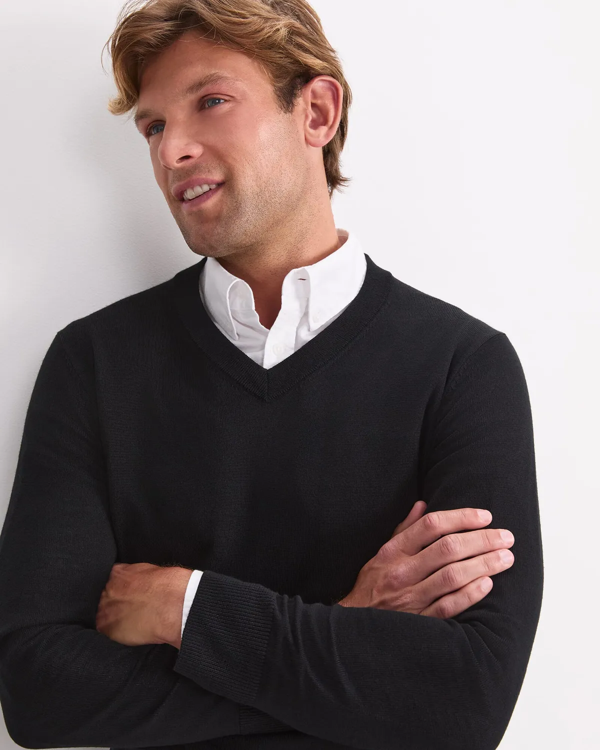Sportscraft Merino V-Neck maglione lana scollo a V