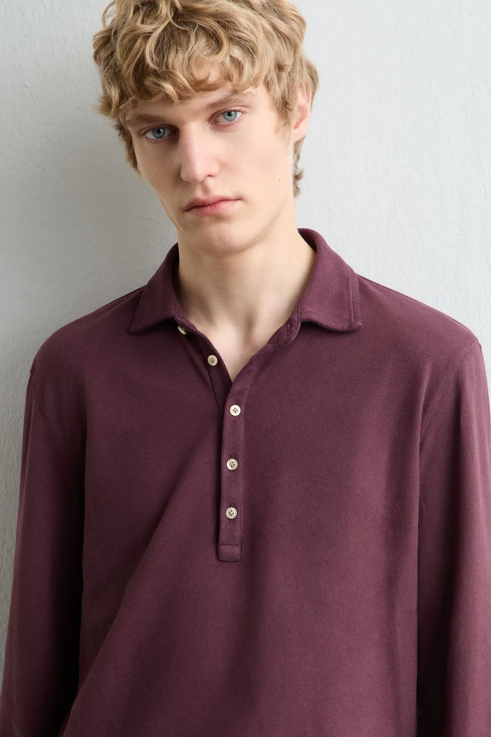 Massimo Alba Raya polo uomo rossa cotone cashmere