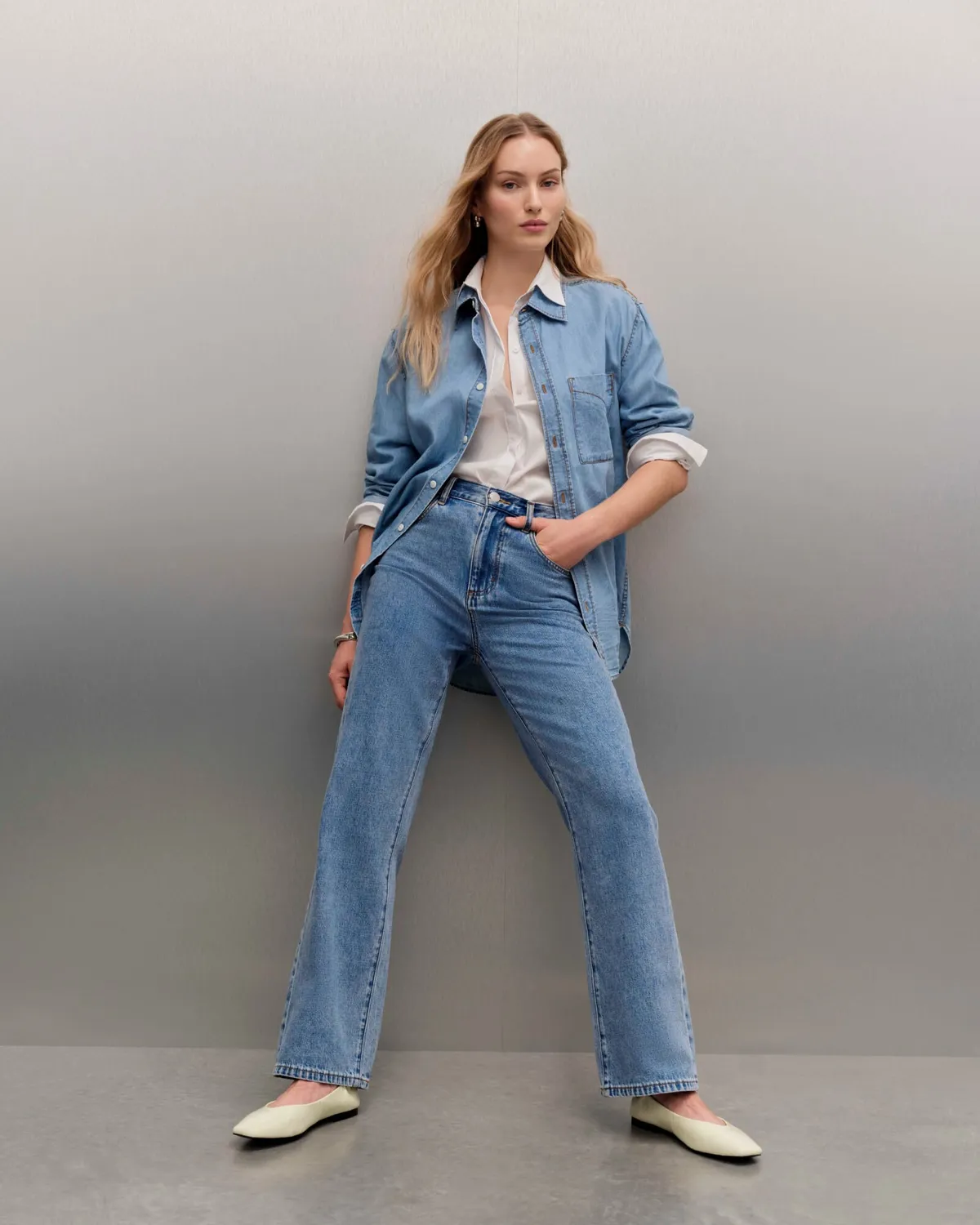 Sportscraft Simmi jeans donna dritti vita alta blu