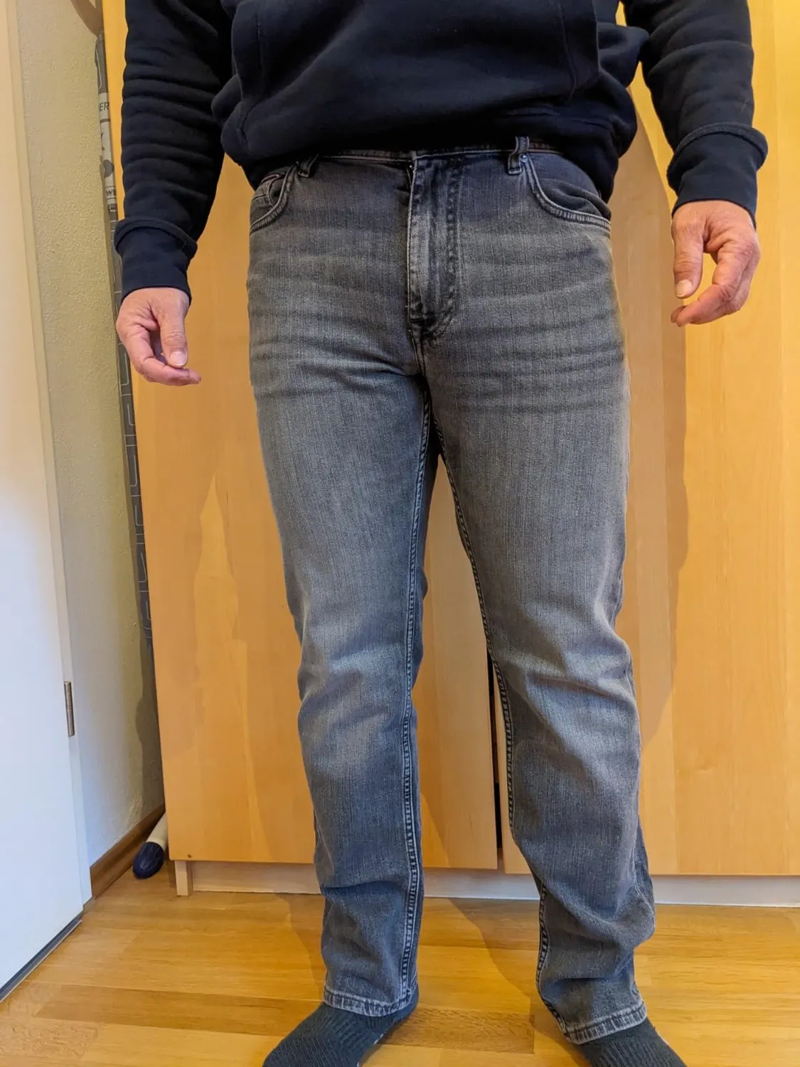 Tommy Hilfiger Denton jeans dritti uomo grigio elasticizzato