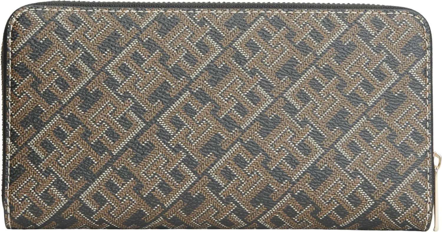 Tommy Hilfiger TH Icon AW0AW18996 Portafoglio Donna Nero Zip
