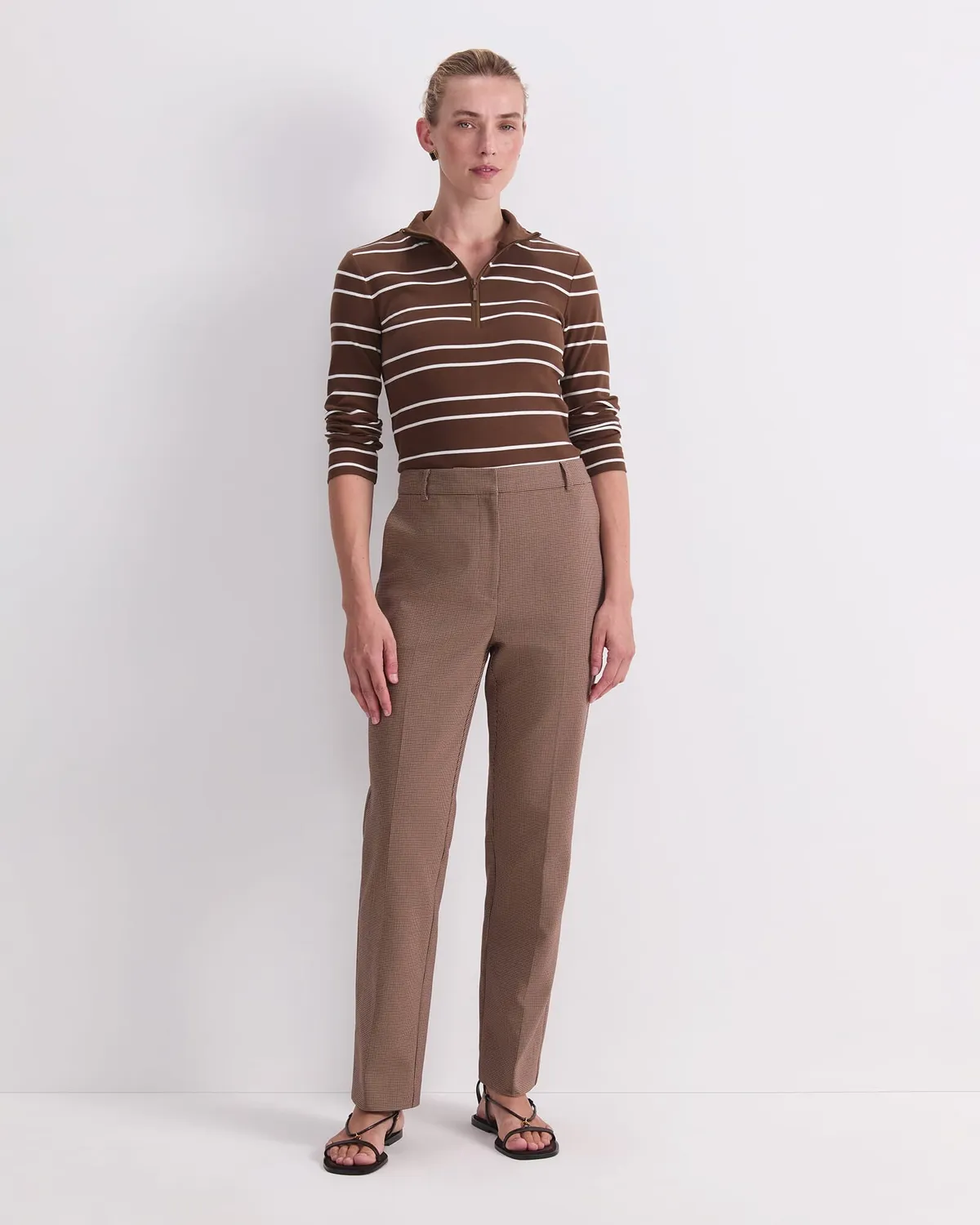 Sportscraft Yvette Check pantaloni quadri stretch