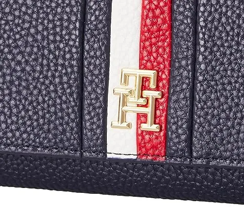 Tommy Hilfiger TH Emblem Large Flap portafoglio donna pelle