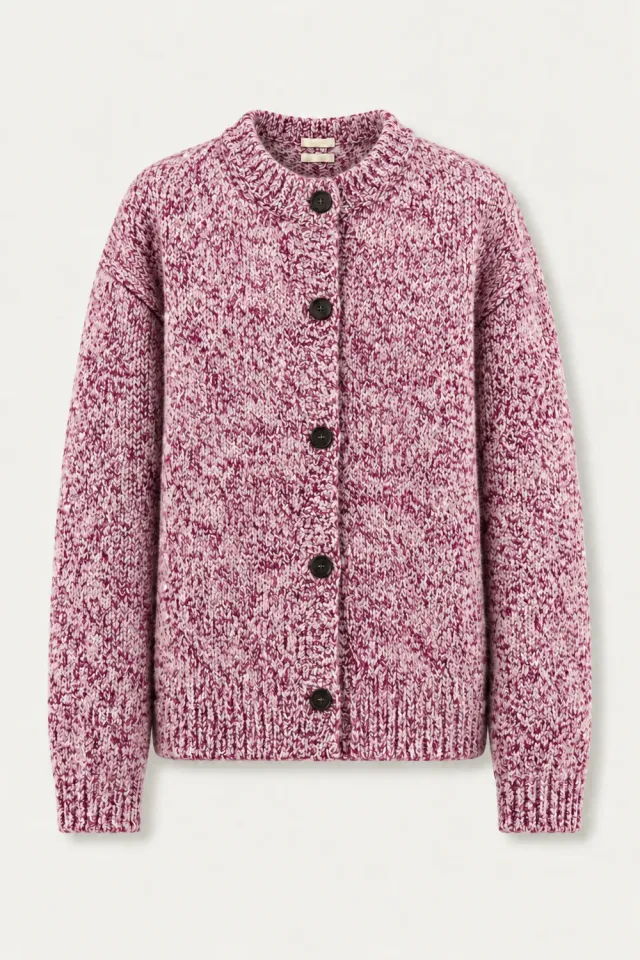 Massimo Alba Demetra cardigan donna lampone in alpaca