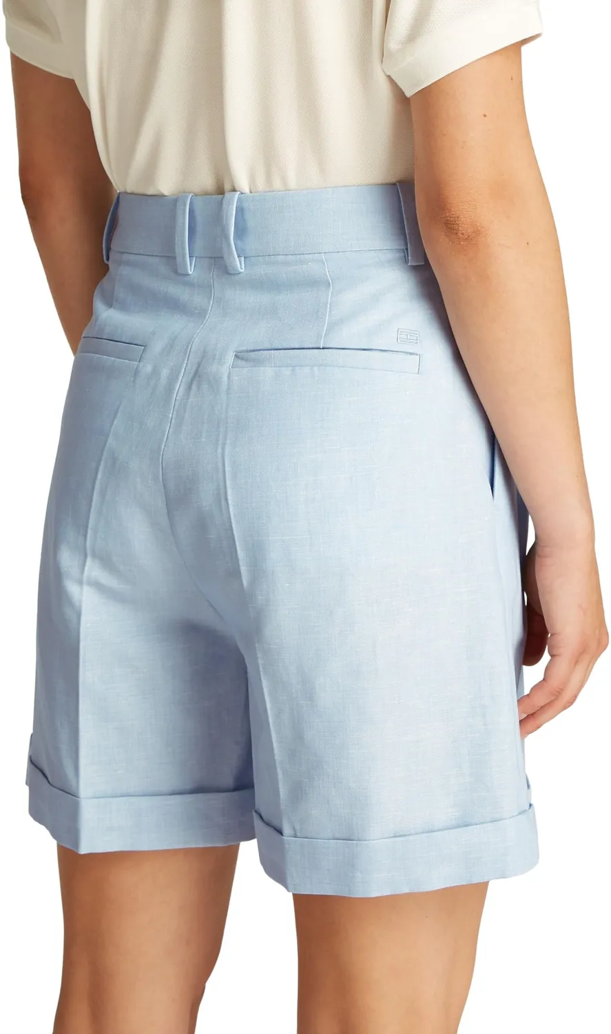 Tommy Hilfiger Linen Mix Pleated shorts donna 38 vita alta