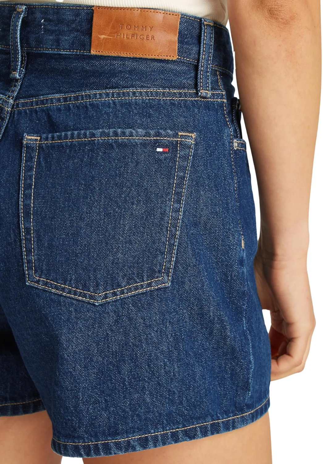 Tommy Hilfiger Ace Mini shorts jeans vita alta 28W
