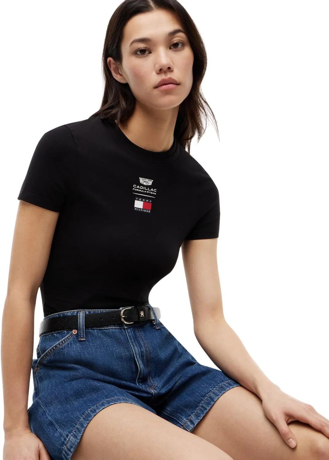 Tommy Hilfiger TH X CF1 Logo Fitted Tee t-shirt donna taglia L