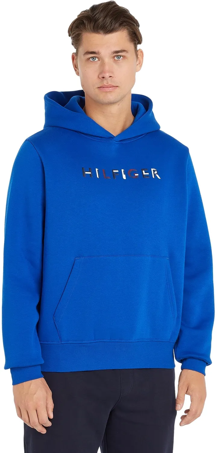 Tommy Hilfiger felpa cappuccio uomo nero Black maglia