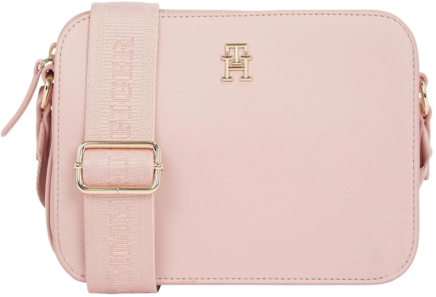 Tommy Hilfiger Logotape Camera Bag borsa tracolla nera tracolla larga