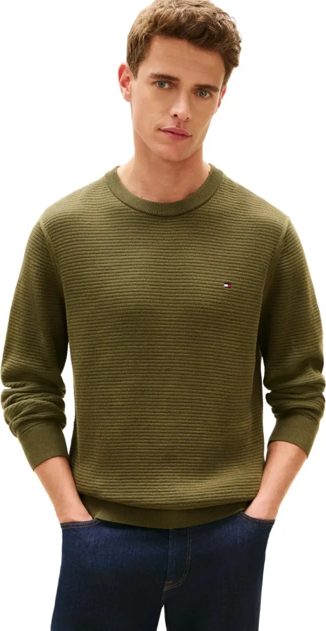 Tommy Hilfiger Seasonal Structure MW0MW42799 maglione uomo Desert Sky