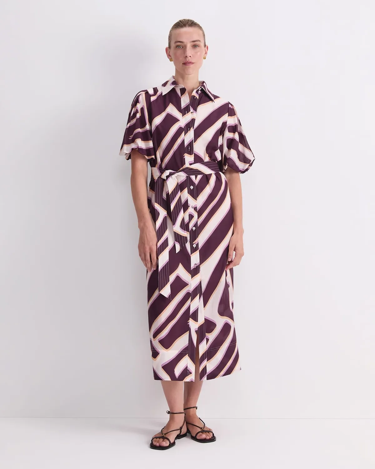 Sportscraft Penny Print Midi Dress abito donna seta