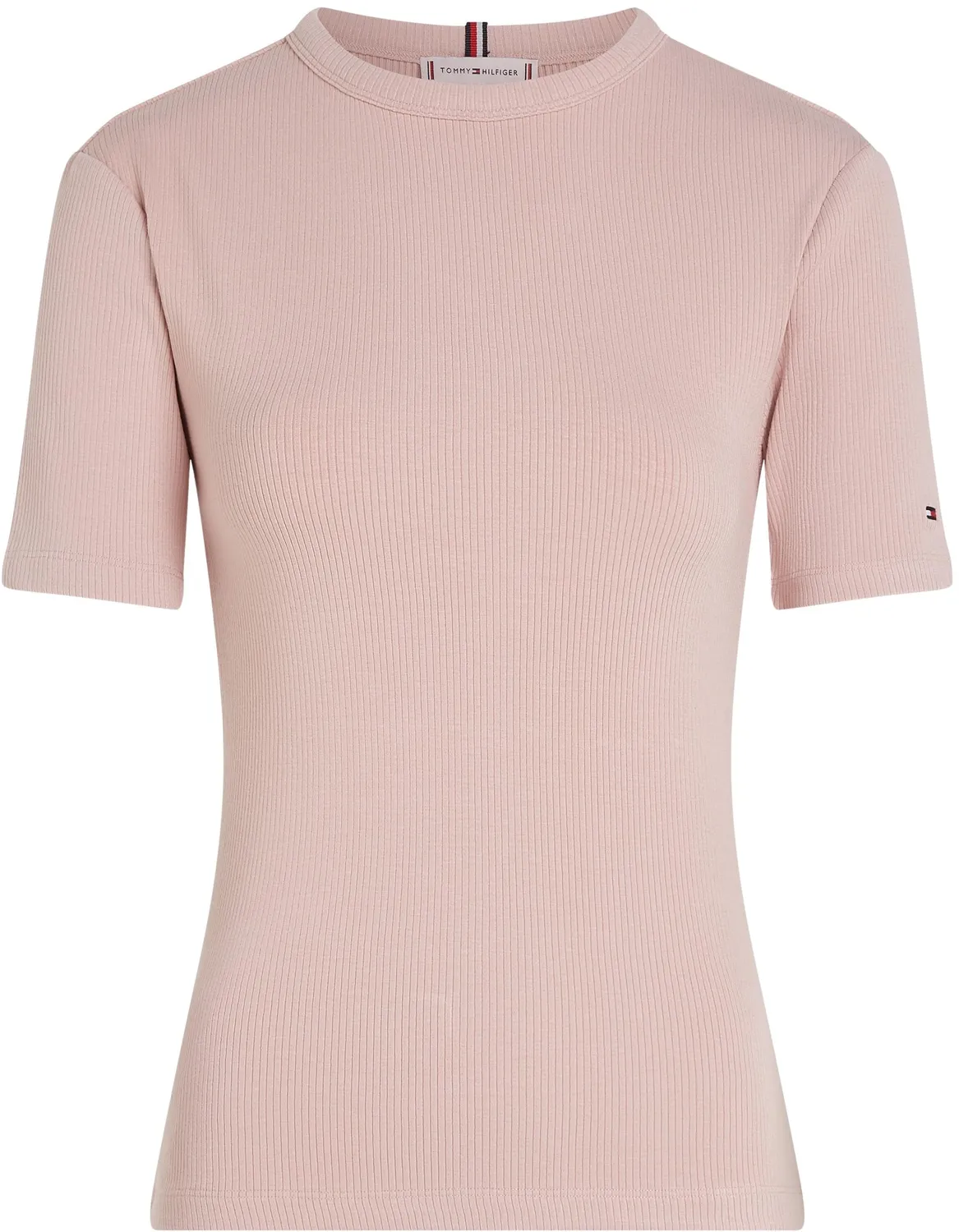 Tommy Hilfiger T-Shirt Rib Scollo Rotondo donna maniche corte
