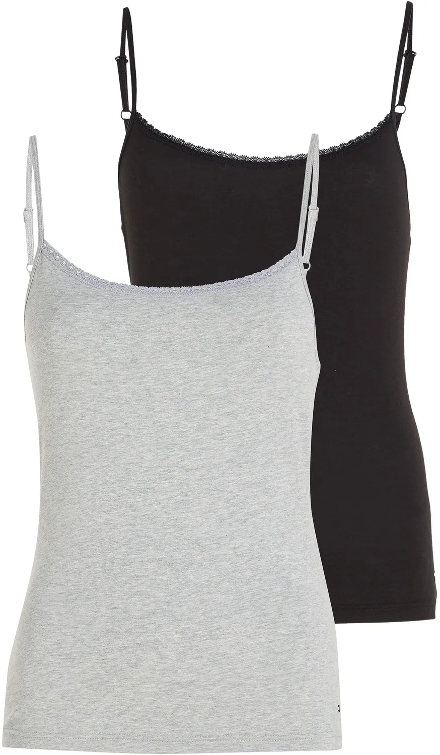 Tommy Hilfiger Top Donna 2 Pezzi Taglia L Beige Elasticizzato