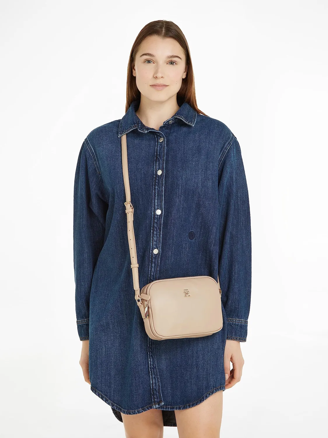 Tommy Hilfiger Poppy Plus Crossover Media borsa tracolla merino