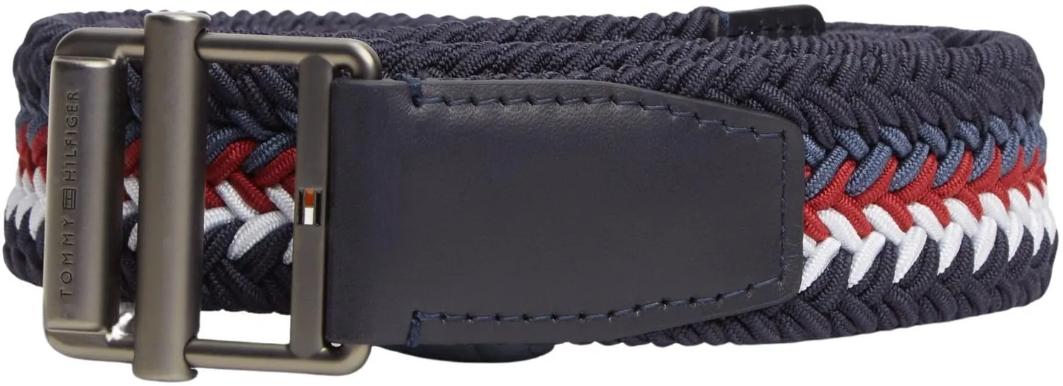 Tommy Hilfiger Roller Buckle Webbing cintura uomo beige 90