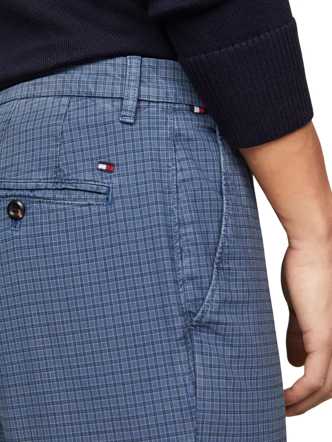 Tommy Hilfiger Denton chino straight uomo blu Aegean Sea