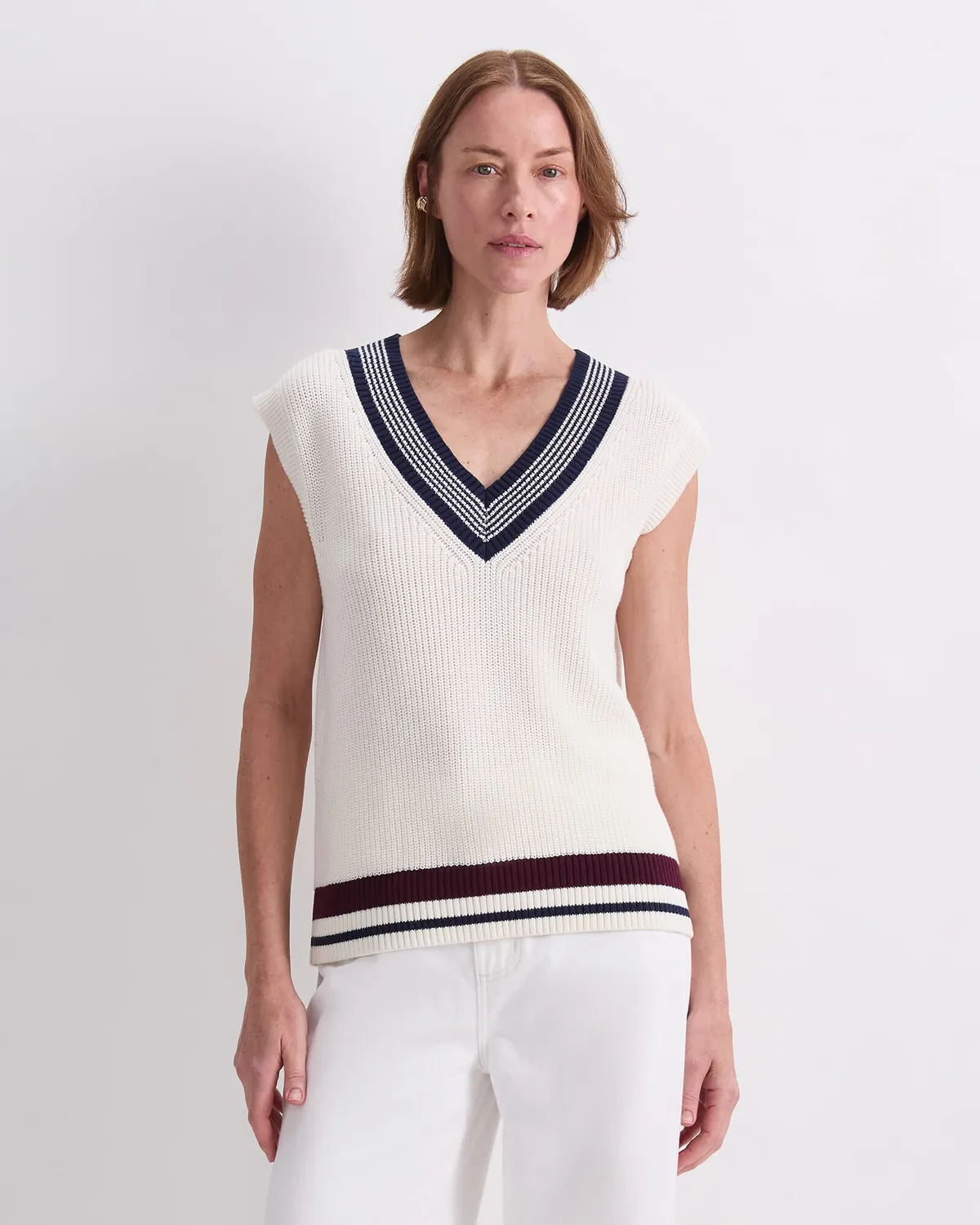 Sportscraft Elka gilet donna cotone scollo a V