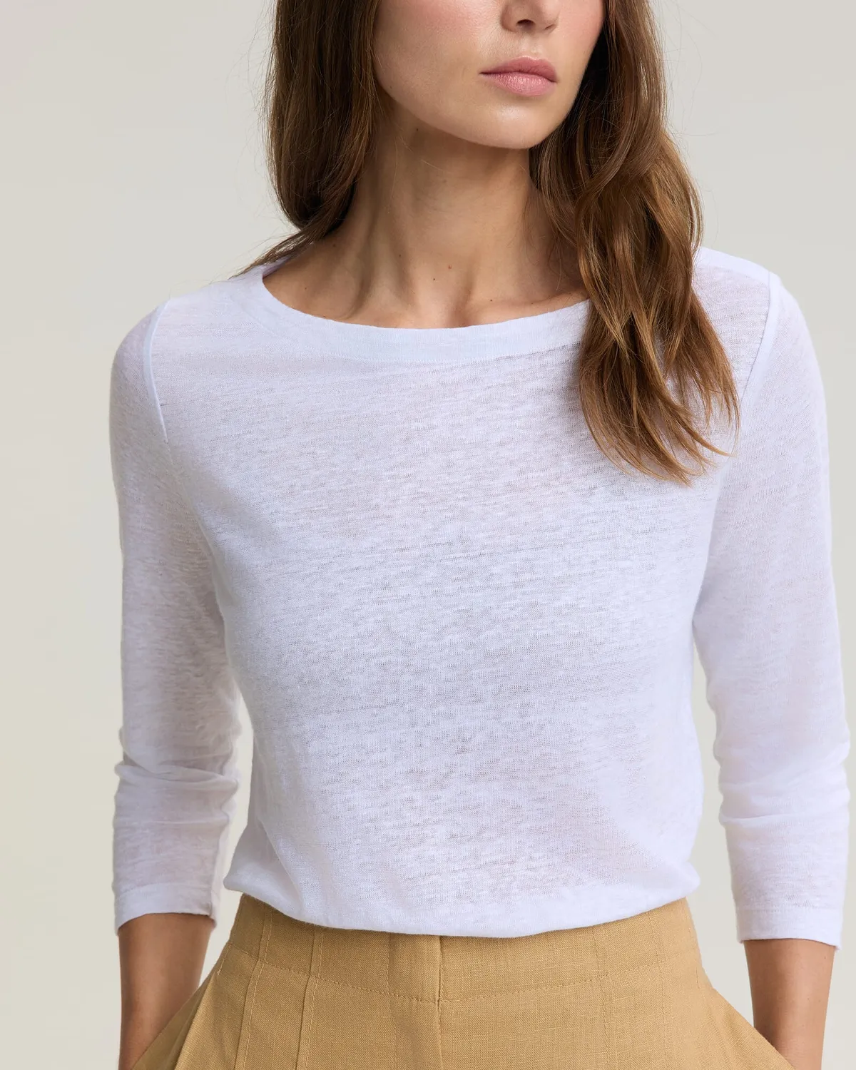 Sportscraft Cecile 121035 top lino argentato donna