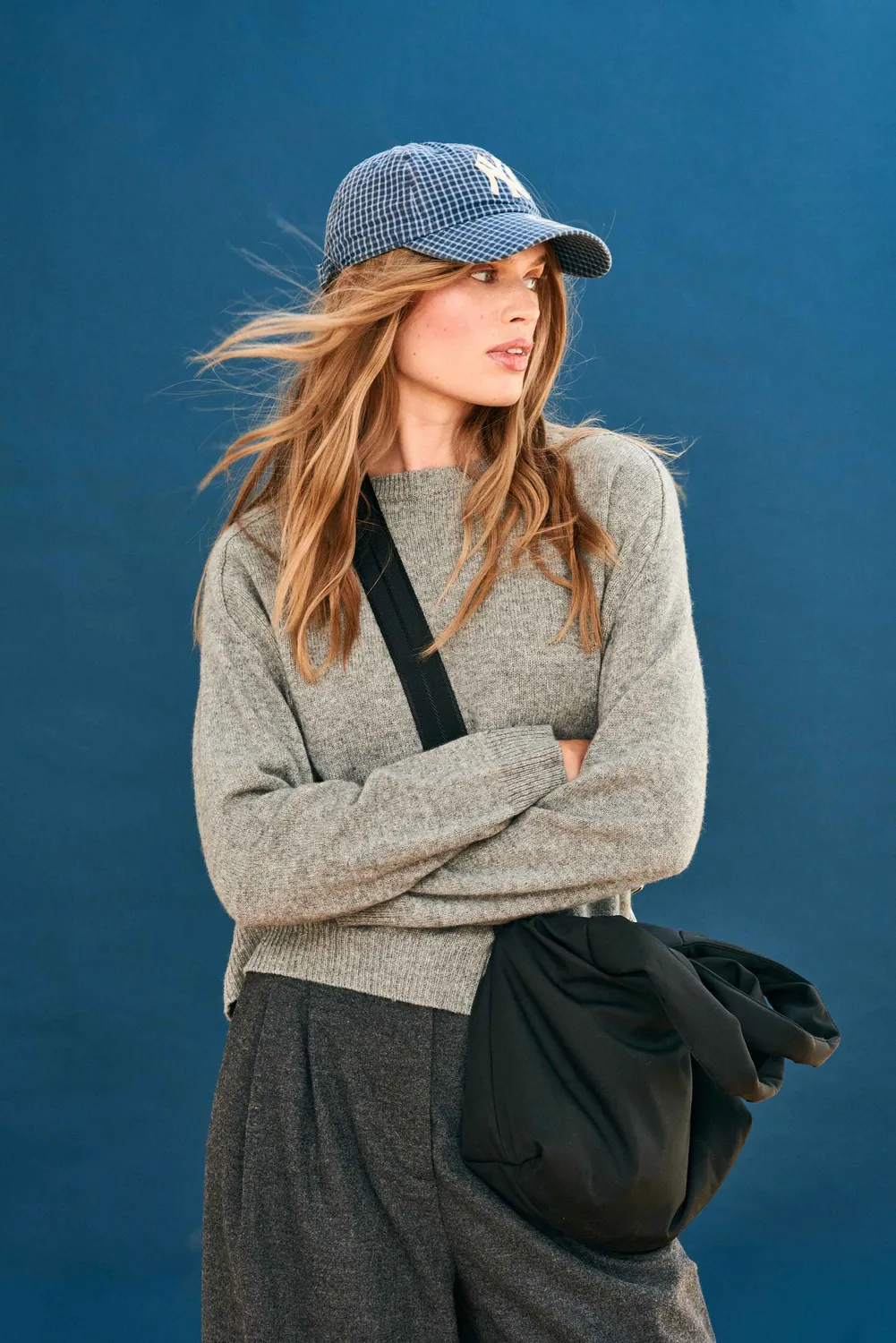 Jumper 1234 Cashmere Oversize Crew maglione grigio pesante